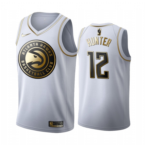 De'andre Hunter #12 Atlanta Hawks White Golden Edition Jersey