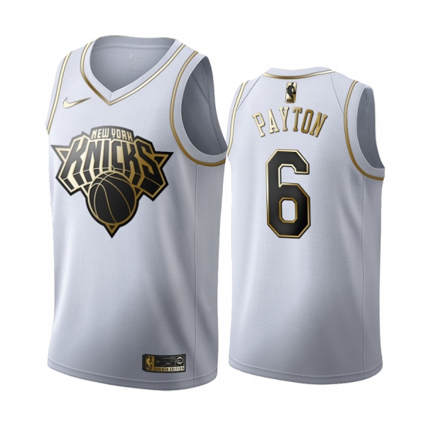 Elfrid Payton #6 New York Knicks White Golden Edition Jersey