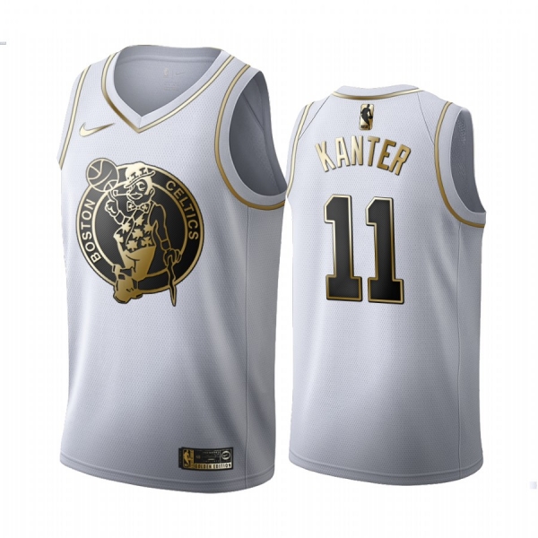 Enes Kanter #11 Boston Celtics White Golden Edition Jersey