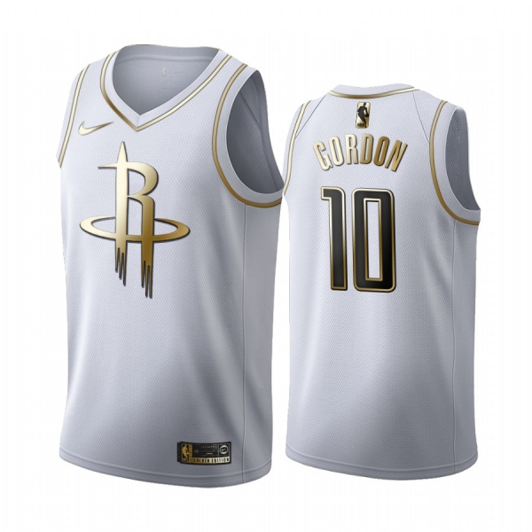 Eric Gordon #10 Houston Rockets White Golden Edition Jersey