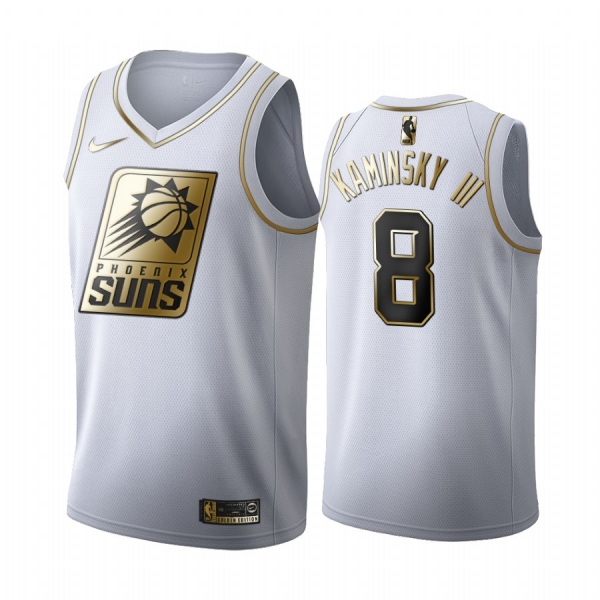 Frank Kaminsky III #8 Phoenix Suns White Golden Edition Jersey