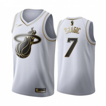 Goran Dragic #7 Miami Heat White Golden Edition Jersey