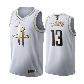 James Harden #13 Houston Rockets White Golden Edition Jersey