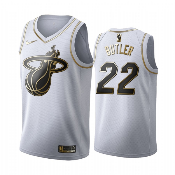 Jimmy Butler #22 Miami Heat White Golden Edition Jersey