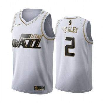 Joe Ingles #2 Utah Jazz White Golden Edition Jersey