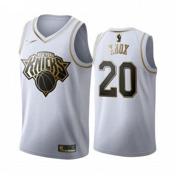 Kevin Knox #20 New York Knicks White Golden Edition Jersey