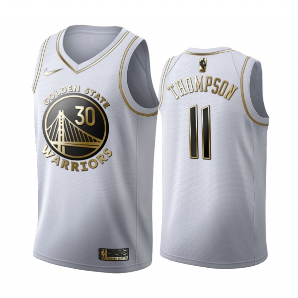 Klay Thompson #11 Golden State Warriors White Golden Edition Jersey