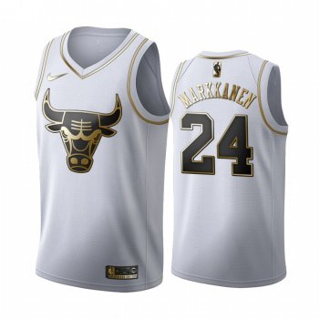 Lauri Markkanen #24 Chicago Bulls White Golden Edition Jersey