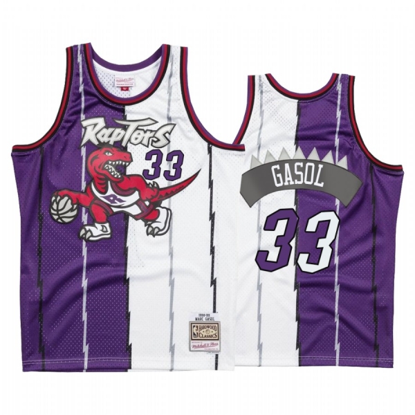 Toronto Raptors Marc Gasol Purple Hardwood Classics Split Jersey