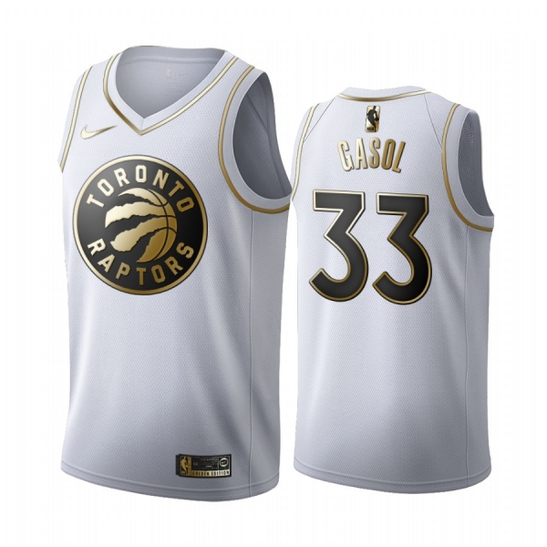 Marc Gasol #33 Toronto Raptors White Golden Edition Jersey