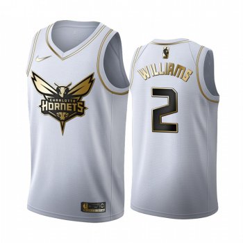 Marvin Williams #2 Charlotte Hornets White Golden Edition Jersey