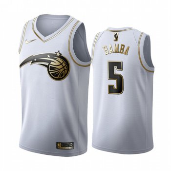 Mohamed Bamba #5 Orlando Magic White Golden Edition Jersey