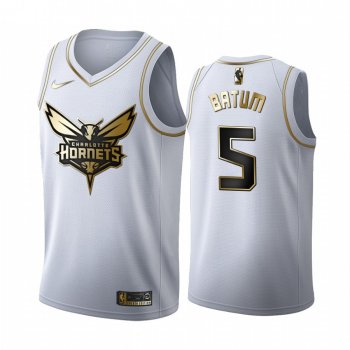 Nicolas Batum #5 Charlotte Hornets White Golden Edition Jersey