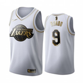 Rajon Rondo #9 Los Angeles Lakers White Golden Edition Jersey