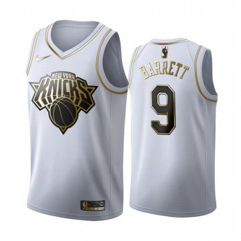 RJ Barrett #9 New York Knicks White Golden Edition Jersey