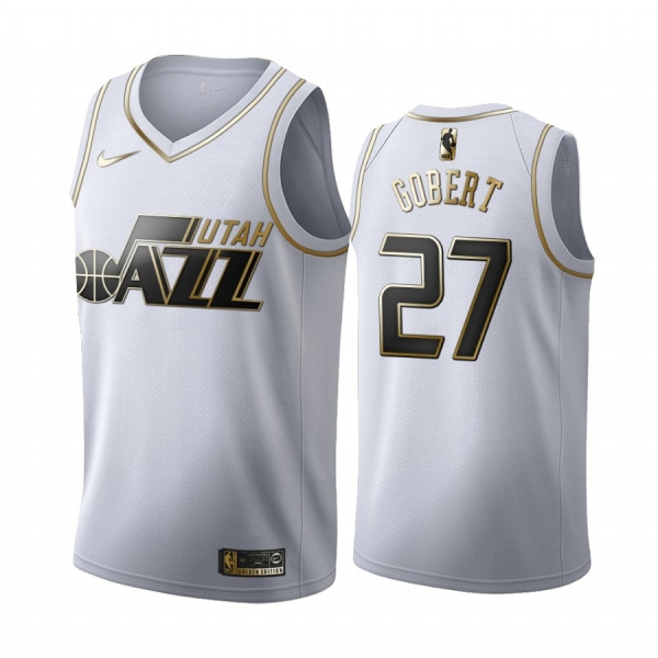 Rudy Gobert #27 Utah Jazz White Golden Edition Jersey