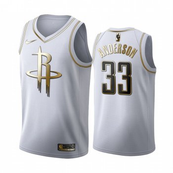 Ryan Anderson #33 Houston Rockets White Golden Edition Jersey