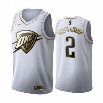 Shai Gilgeous-Alexander #2 Oklahoma City Thunder White Golden Edition Jersey