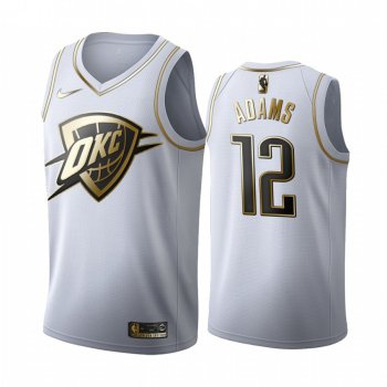 Steven Adams #12 Oklahoma City Thunder White Golden Edition Jersey