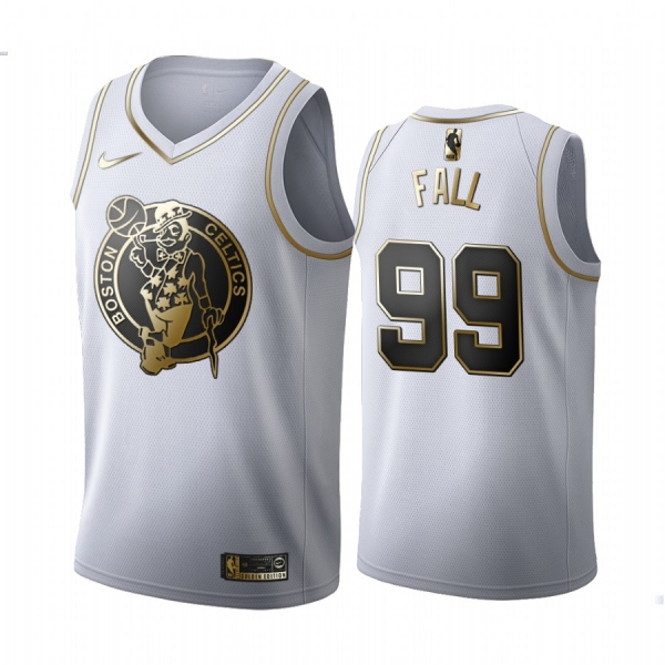 Tacko Fall #99 Boston Celtics White Golden Edition Jersey