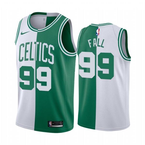 Celtics Tacko Fall #99 Split White Green Jersey