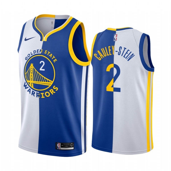 Warriors Willie Cauley-Stein #2 Split White Blue Jersey