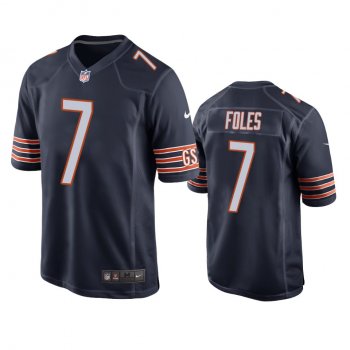 Chicago Bears Nick Foles Navy Game Jersey