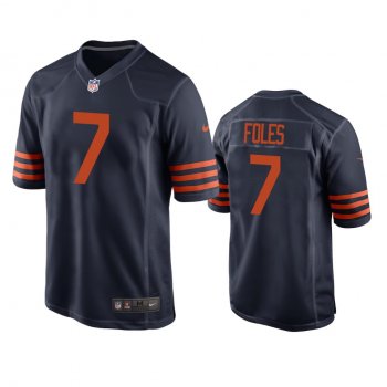 Chicago Bears Nick Foles Navy Throwback Jersey