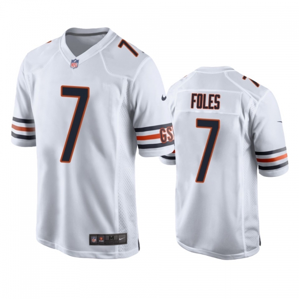 Chicago Bears Nick Foles White Game Jersey