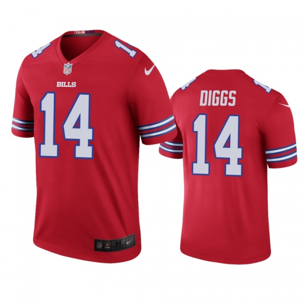 Buffalo Bills Stefon Diggs Red Color Rush Legend Jersey