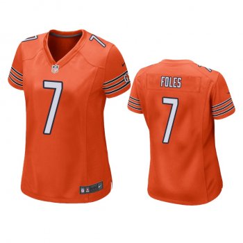 Women's Chicago Bears Nick Foles Orange Game Jersey