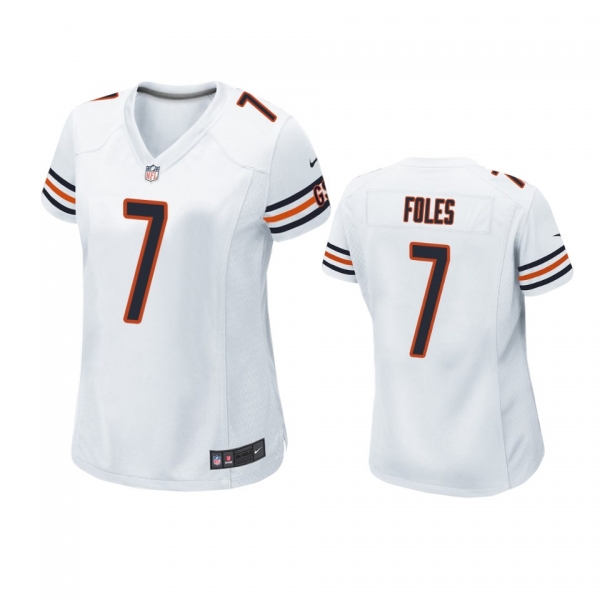 Women's Chicago Bears Nick Foles White Game Jersey