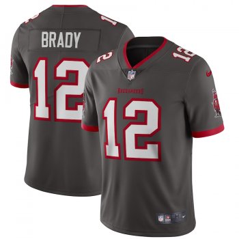 Men's Nike Tom Brady Pewter Tampa Bay Buccaneers Alternate Vapor Limited Jersey