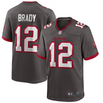 Youth Nike Tom Brady Pewter Tampa Bay Buccaneers Alternate Game Jersey