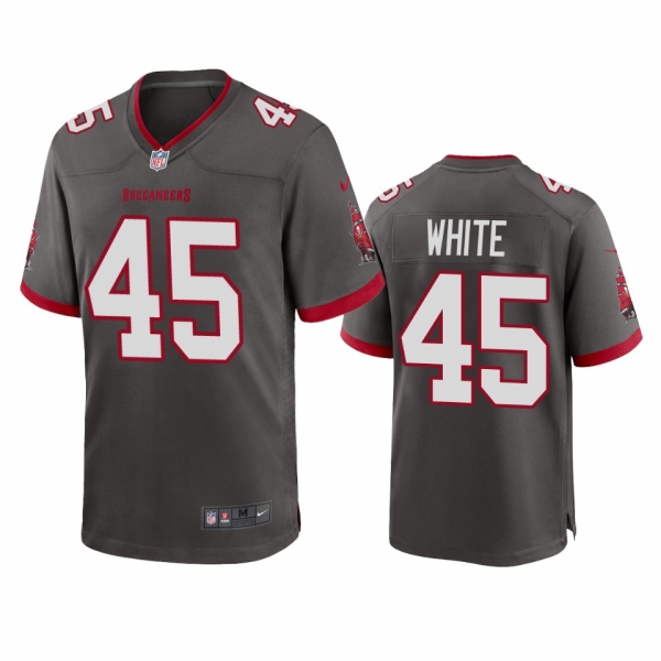 Tampa Bay Buccaneers Devin White Pewter 2020 Game Jersey