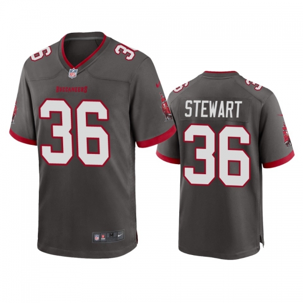 Tampa Bay Buccaneers M.J. Stewart Pewter 2020 Game Jersey