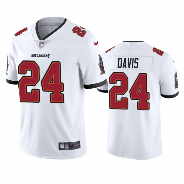 Tampa Bay Buccaneers Carlton Davis White 2020 Vapor Limited Jersey - Men's