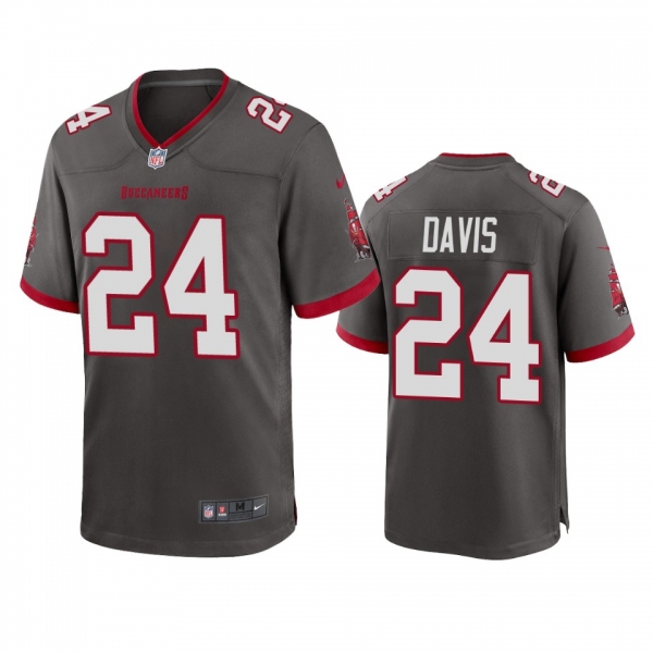 Tampa Bay Buccaneers Carlton Davis Pewter 2020 Game Jersey