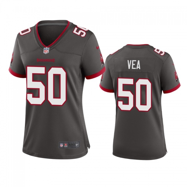 Women's Tampa Bay Buccaneers Vita Vea Pewter 2020 Game Jersey