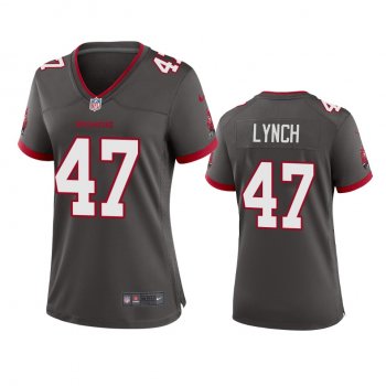 Women's Tampa Bay Buccaneers John Lynch Pewter 2020 Game Jersey