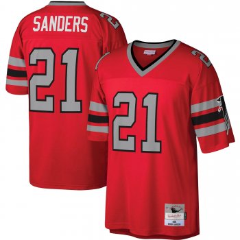 Men's Atlanta Falcons Deion Sanders Mitchell & Ness Red Legacy Replica Jersey