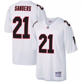 Men's Atlanta Falcons Deion Sanders Mitchell & Ness White Legacy Replica Jersey