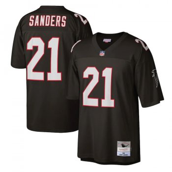 Men's Atlanta Falcons Deion Sanders Mitchell & Ness Black Legacy Replica Jersey