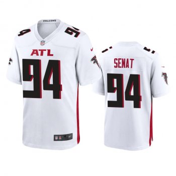 Men's Atlanta Falcons Deadrin Senat White 2020 Game Jersey