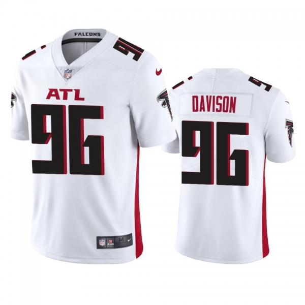 Men's Atlanta Falcons Tyeler Davison White 2020 Vapor Limited Jersey