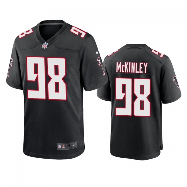 Men's Atlanta Falcons Takkarist McKinley Black 2020 Throwback Game Jersey