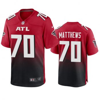 Men's Atlanta Falcons Jake Matthews Red 2020 Game Jersey