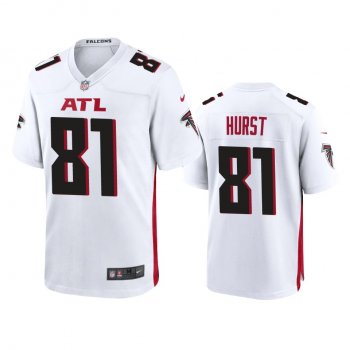 Men's Atlanta Falcons Hayden Hurst White 2020 Game Jersey