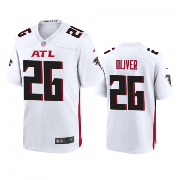 Men's Atlanta Falcons Isaiah Oliver White 2020 Game Jersey