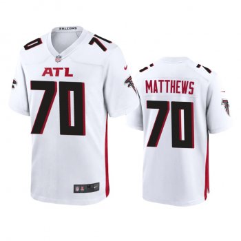 Men's Atlanta Falcons Jake Matthews White 2020 Game Jersey